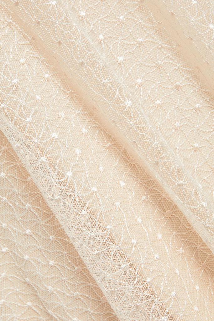 Cassy ruffle-trimmed embroidered tulle midi dress商品第4张图片规格展示