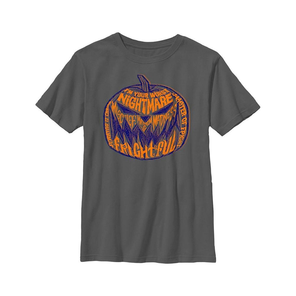 商品Disney|Boy's The Nightmare Before Christmas Pumpkin King Script  Child T-Shirt,价格¥97,第1张图片