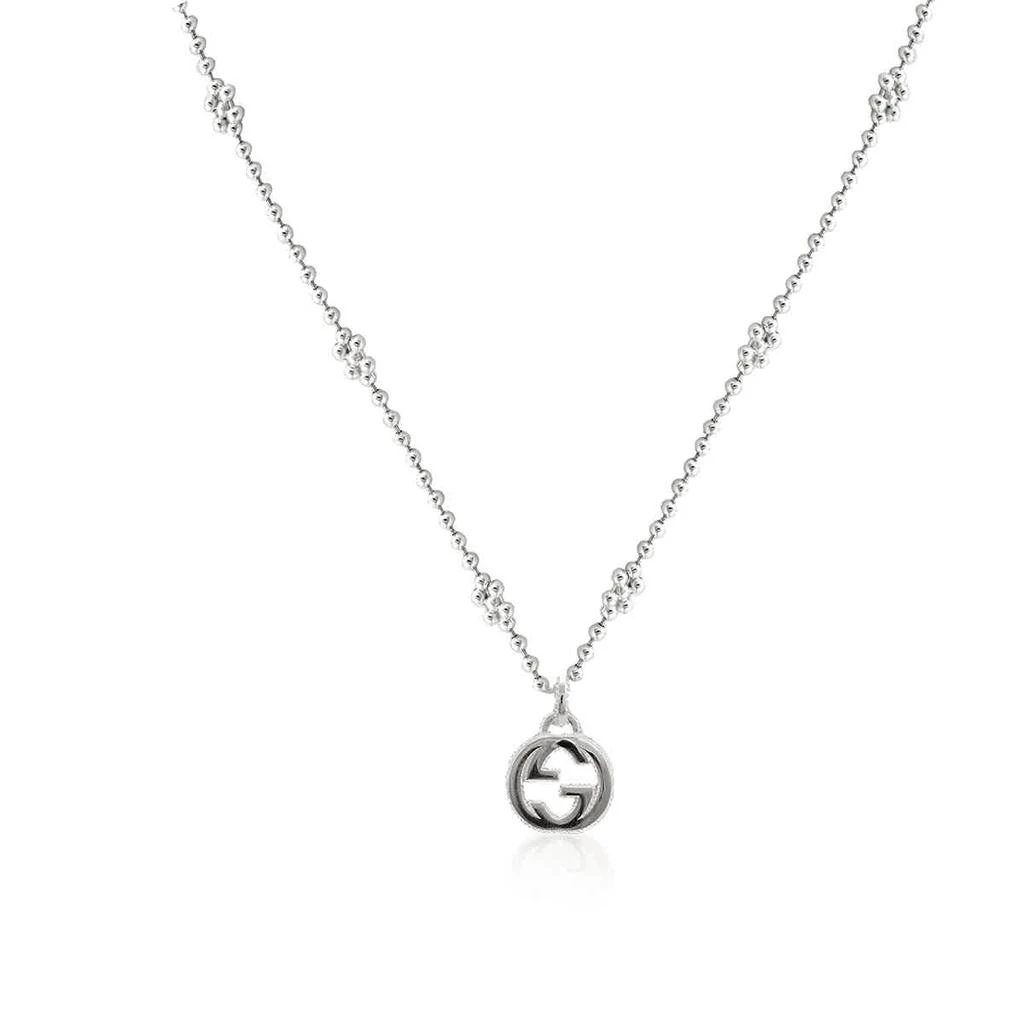 商品Gucci|Silver Interlocking G Necklace,价格¥2098,第1张图片