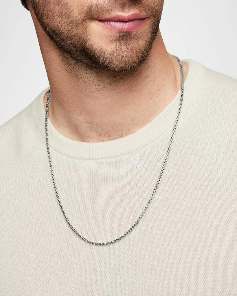 商品David Yurman|Men's Double Box Chain Necklace in Silver, 2.6mm, 22"L,价格¥2697,第2张图片详细描述