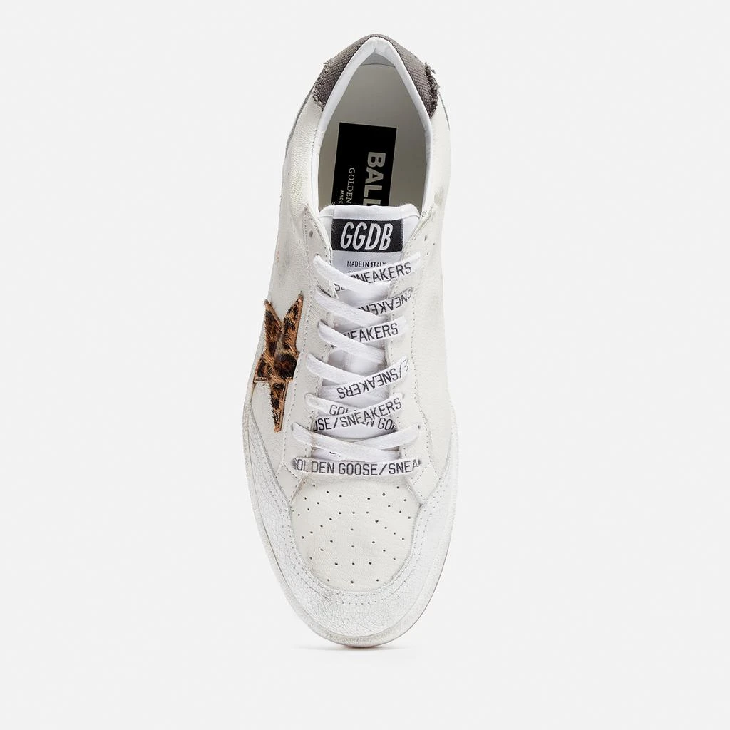 商品Golden Goose|Golden Goose Ball Star Distressed Leather Trainers,价格¥2993,第3张图片详细描述