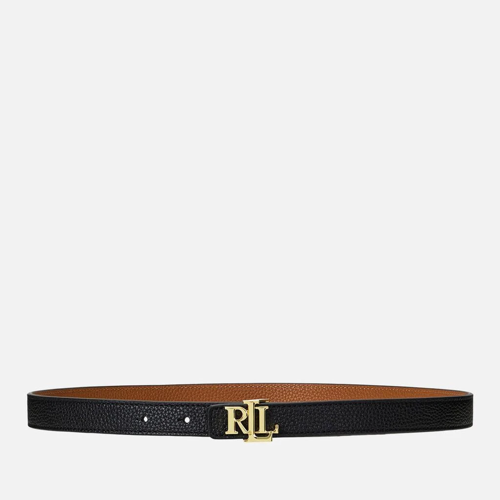 商品Ralph Lauren|Lauren Ralph Lauren Women's Reversible 20 Skinny Belt - Black/Lauren Tan,价格¥885,第1张图片