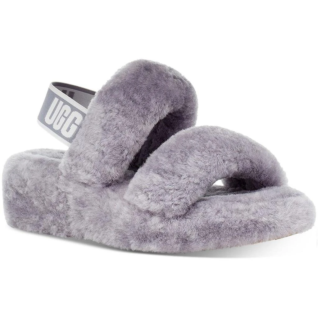 商品UGG|Ugg Womens Oh Yeah Shearling Open Toe Slip-On Slippers,价格¥340,第2张图片详细描述