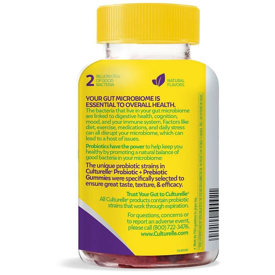 商品Culturelle|Daily Probiotic Gummies for Women & Men, Naturally-Sourced Probiotic + Prebiotic Mixed Berry,价格¥149,第2张图片详细描述