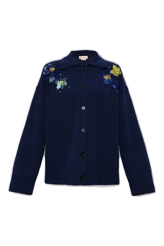 商品Marni|Marni Floral Embellished Long-Sleeved Cardigan,价格¥2964,第1张图片