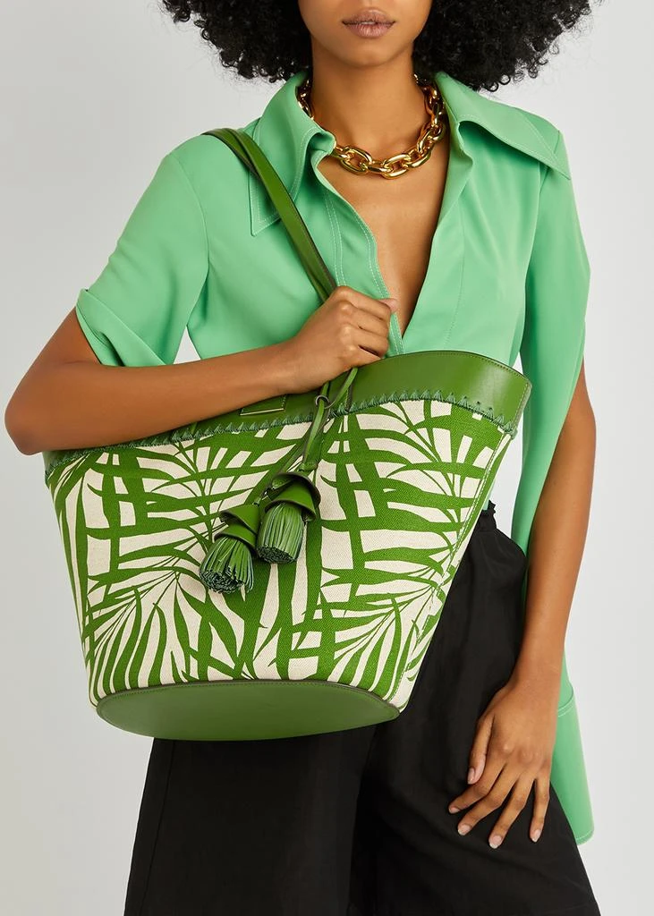 商品Kate Spade|The Pier green printed canvas tote,价格¥1505,第5张图片详细描述