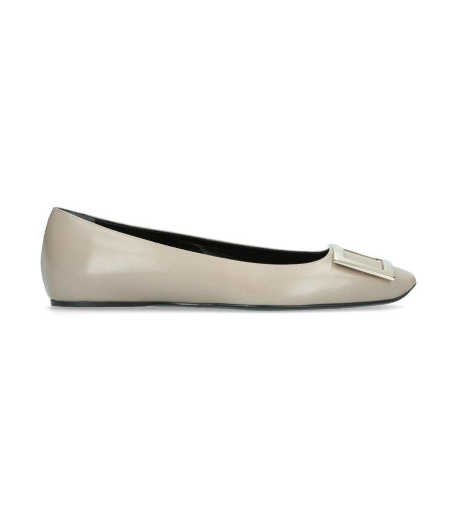 商品Roger Vivier|Leather Quadrata Trompette Flats,价格¥4695,第5张图片详细描述