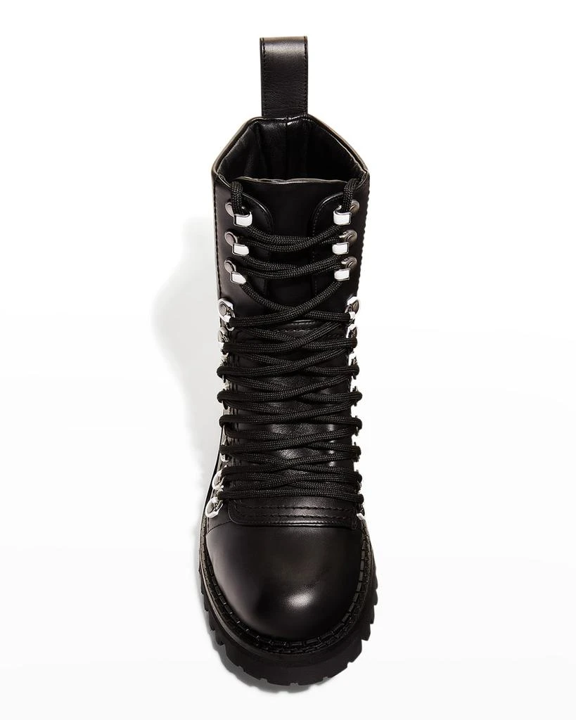 商品Moschino|Men's Logo Leather Combat Boots,价格¥6519,第5张图片详细描述