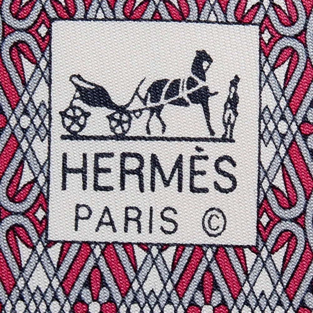 商品[二手商品] Hermes|Hermes Pink Orbits Printed Silk Tie,价格¥1029,第3张图片详细描述
