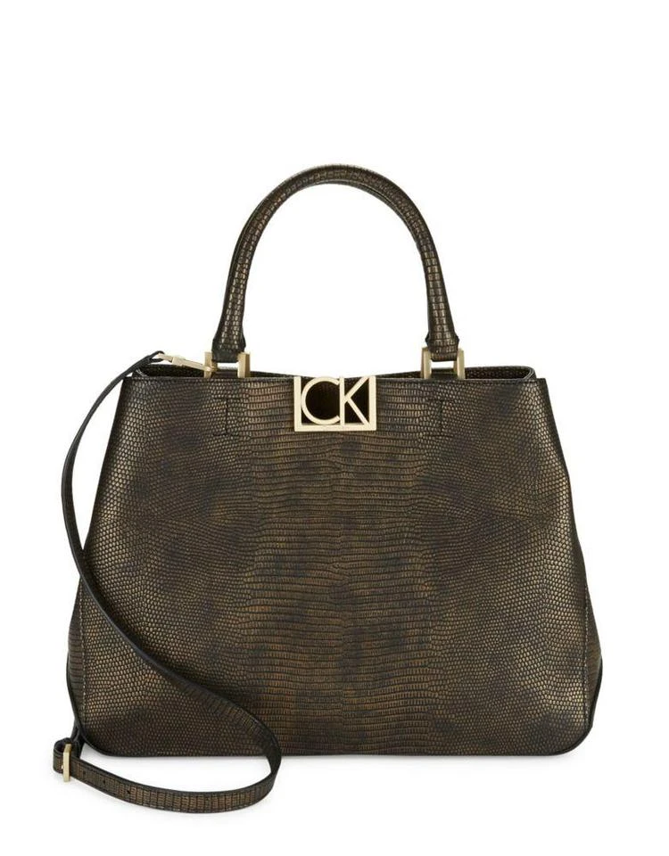 商品Calvin Klein|Textured 真皮手提包,价格¥672,第1张图片