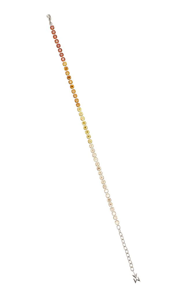 商品Amina Muaddi|Amina Muaddi - Crystal Tennis Anklet - Orange - OS - Moda Operandi - Gifts For Her,价格¥1264,第1张图片