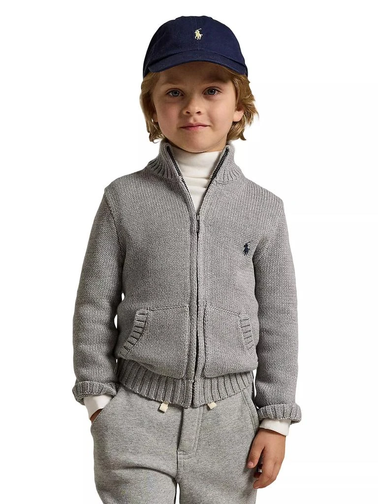 商品Ralph Lauren|Little Boy's &amp; Boy's Knit Zip-Up Jacket,价格¥453,第4张图片详细描述