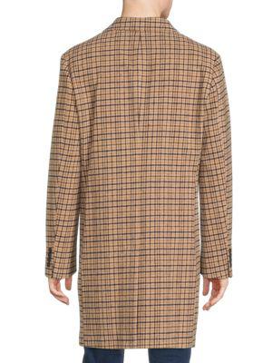 Addison Plaid Wool Blend Coat商品第2张图片规格展示