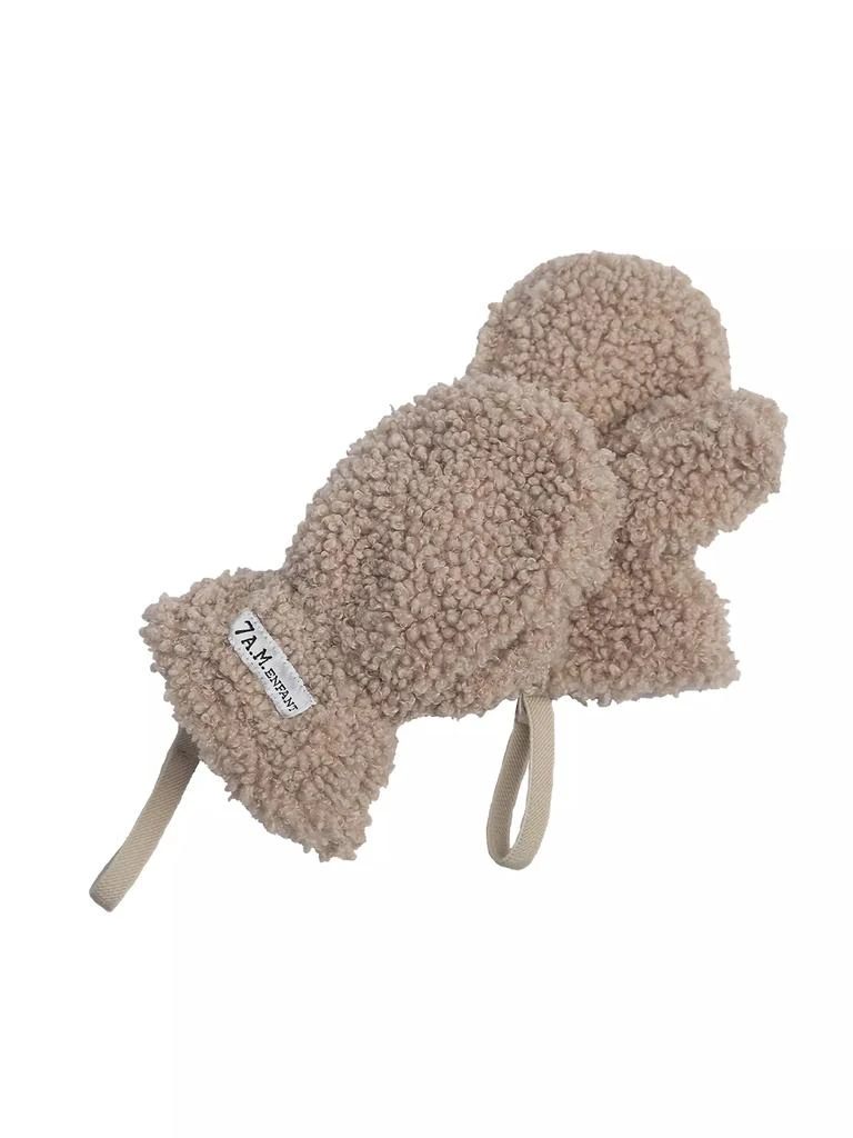 商品7AM|Baby's 2-Piece Teddy Hat & Mittens Gift Set,价格¥480,第4张图片详细描述