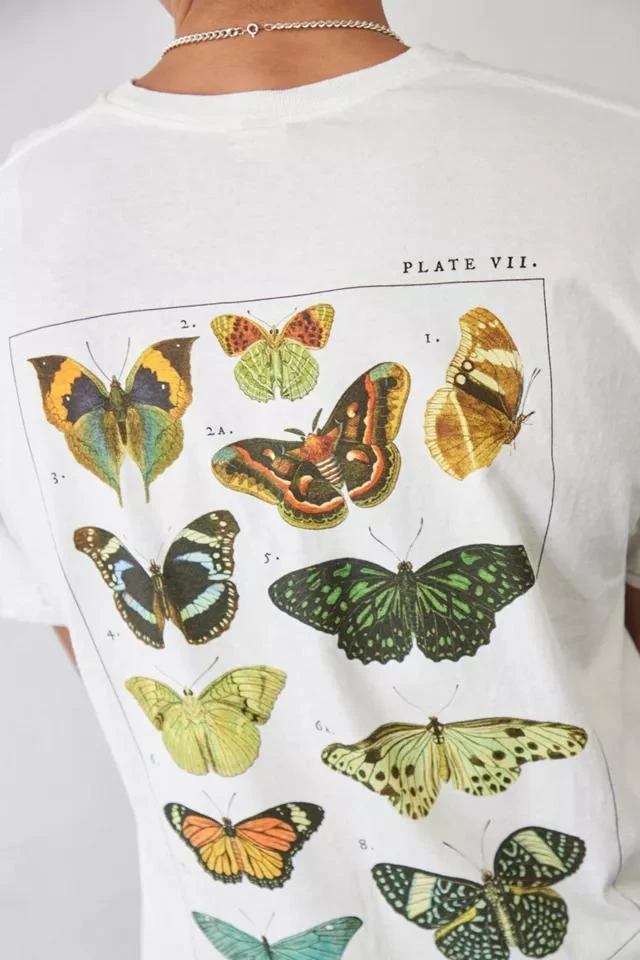 商品Urban Outfitters|UO White Butterfly Display Tee,价格¥340,第1张图片