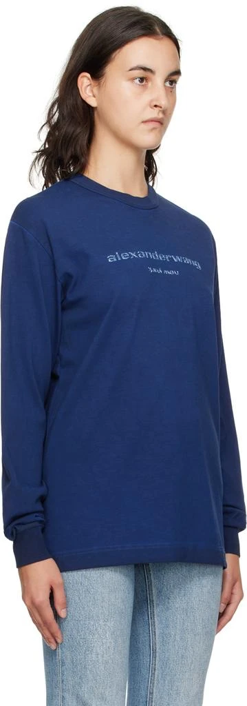商品Alexander Wang|Navy Printed Long Sleeve T-Shirt,价格¥1494,第2张图片详细描述