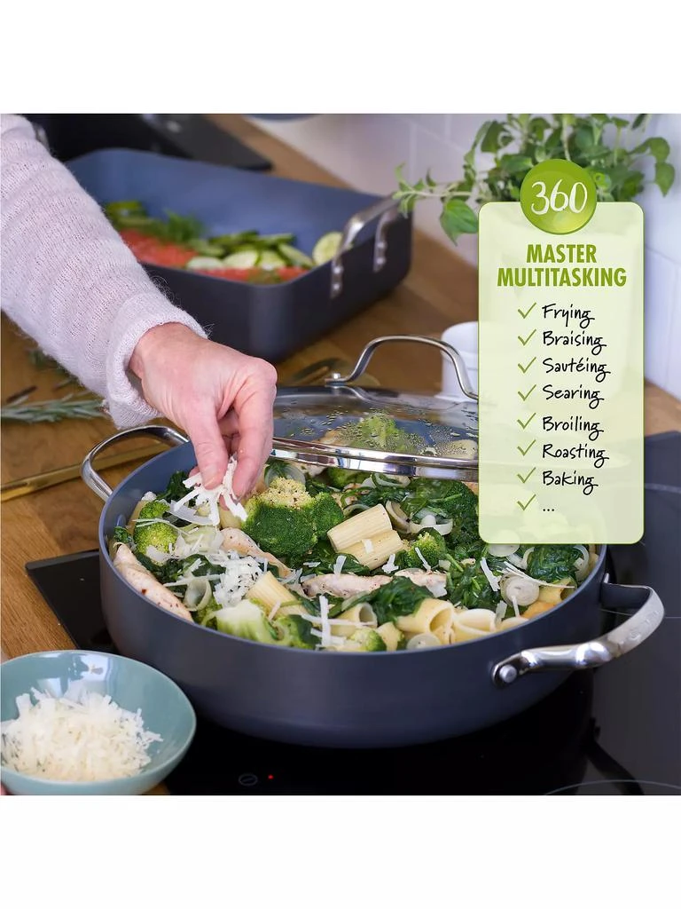 商品Greenpan|Valencia Pro Ceramic Non-Stick 2-Piece Fry Pan Set,价格¥825,第3张图片详细描述