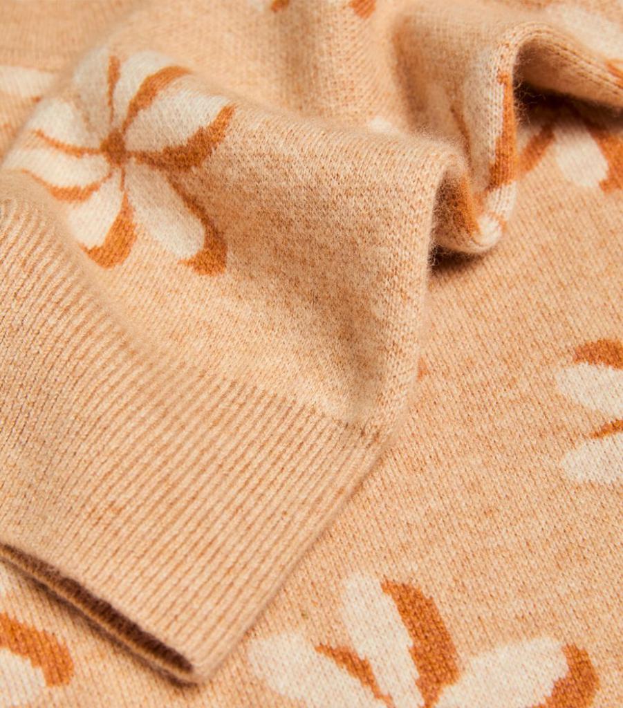 Wool-Cashmere Floral Sweater商品第5张图片规格展示