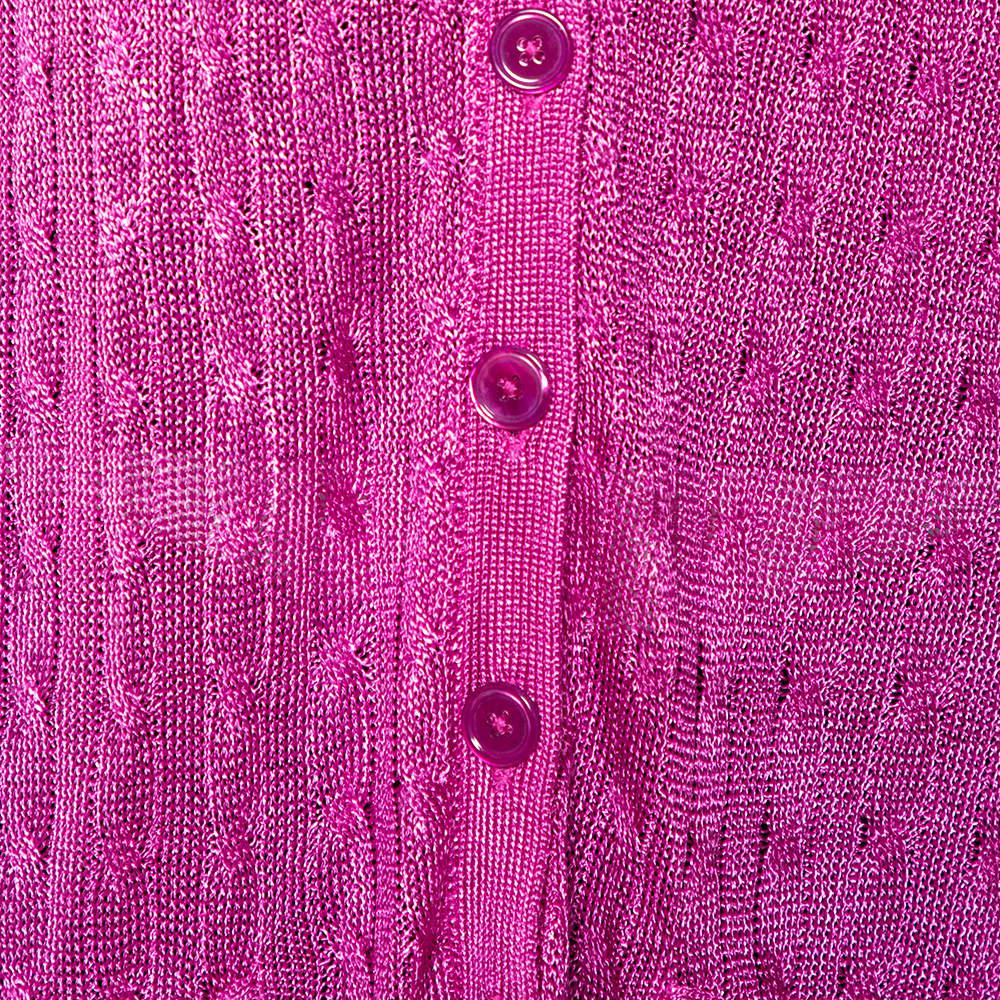 Ralph Lauren Pink Knit Button Front Cardigan M商品第4张图片规格展示