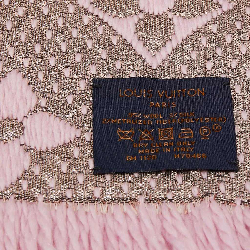 商品[二手商品] Louis Vuitton|Louis Vuitton Pink Logomania Shine Wool Scarf,价格¥2276,第4张图片详细描述