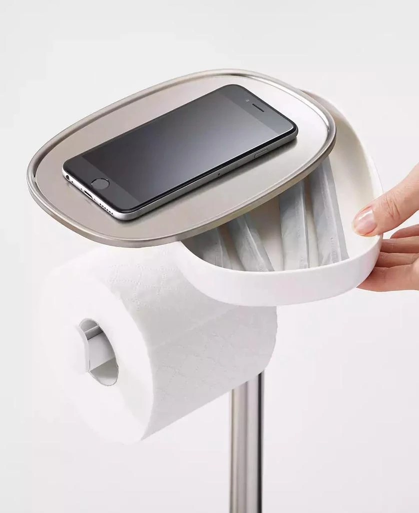 商品Joseph Joseph|EasyStore™ Standing Toilet Paper Holder and Flex Steel Toilet Brush,价格¥678,第4张图片详细描述