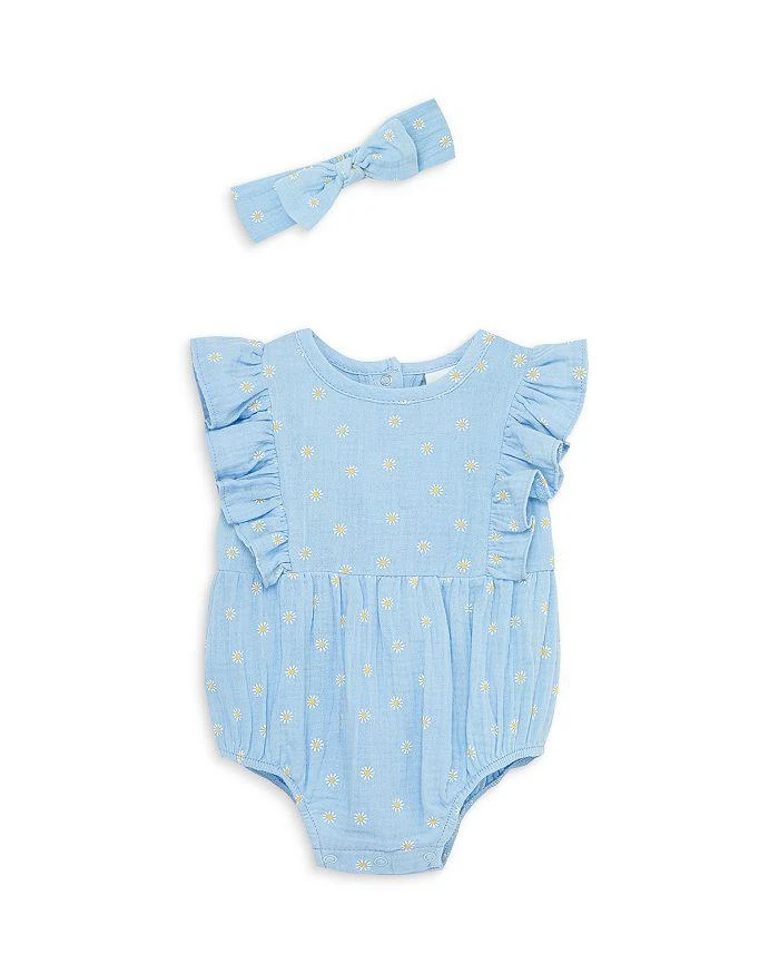 商品Little Me|Girls' Daisy Cotton Bubble One Piece with Headband - Baby,价格¥95,第1张图片