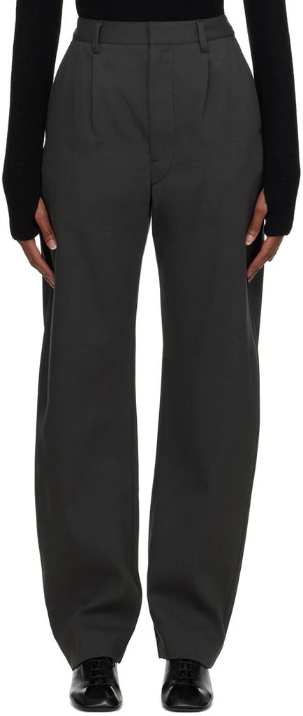 商品Lemaire|Gray Curved Trousers,价格¥5746,第1张图片