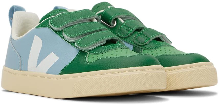 商品Veja|Kids Green & Blue V-10 Sneakers,价格¥538,第4张图片详细描述