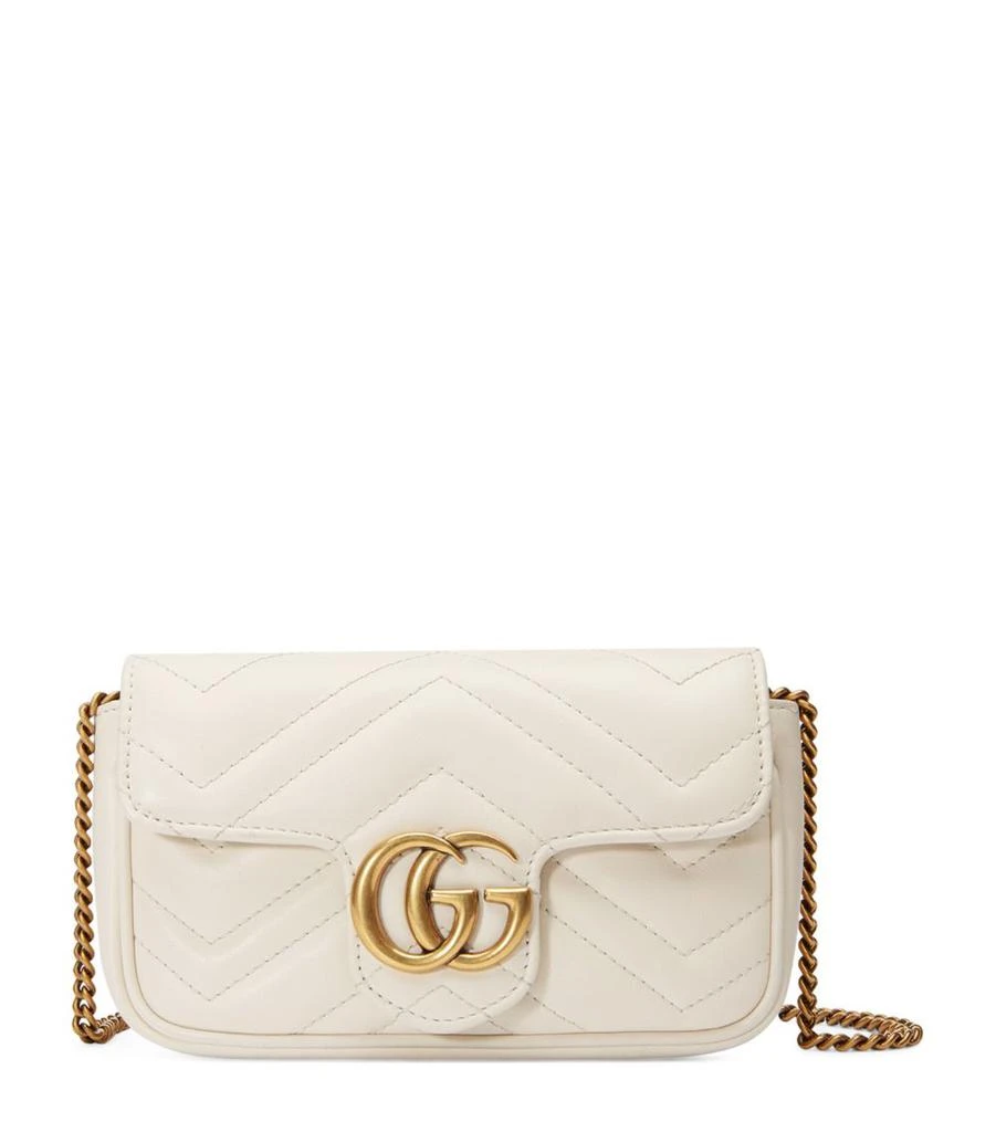 商品Gucci|Super Mini Leather Marmont Matelassé Shoulder Bag,价格¥10519,第1张图片