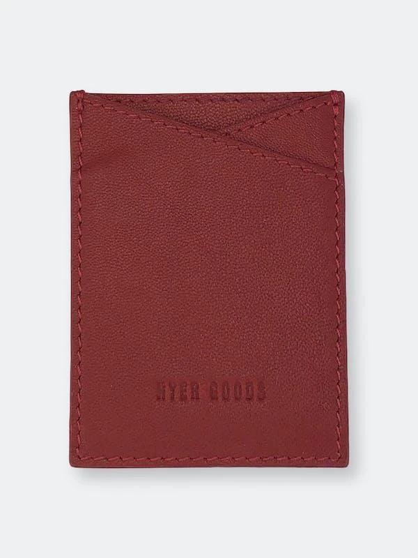 商品HYER GOODS|Leather Sticker Phone Wallet Classic Red,价格¥219,第1张图片