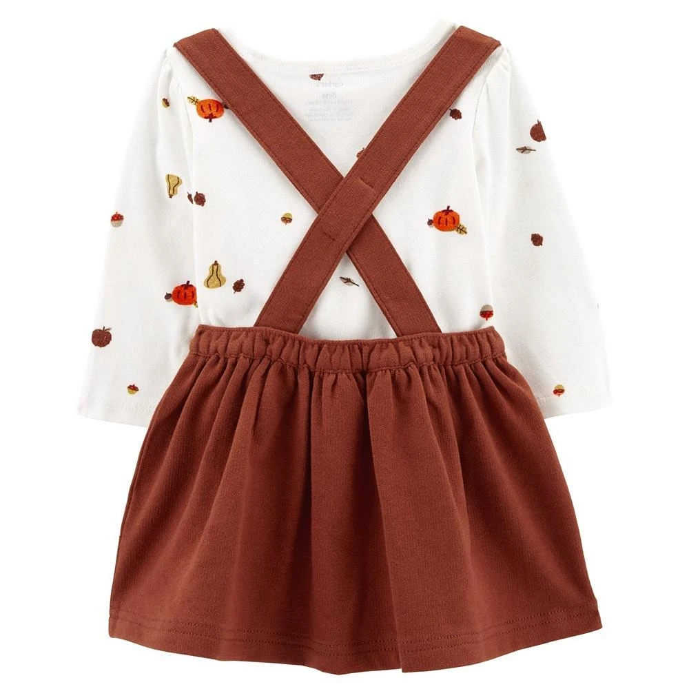 商品Carter's|Baby Girls Bodysuit, Jumper and Head Wrap, 3 Piece Set,价格¥128,第2张图片详细描述