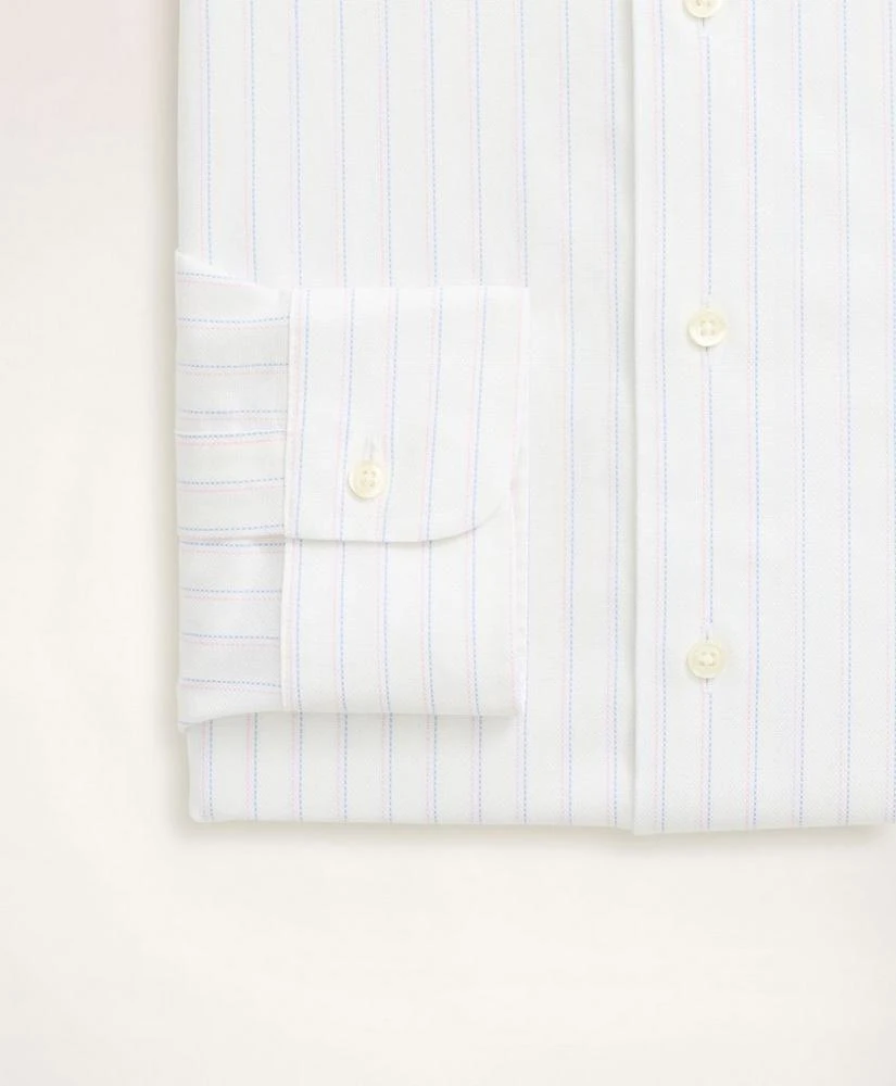 商品Brooks Brothers|Stretch Regent Regular-Fit Dress Shirt, Non-Iron Royal Oxford Ainsley Collar Pinstripe,价格¥408,第3张图片详细描述