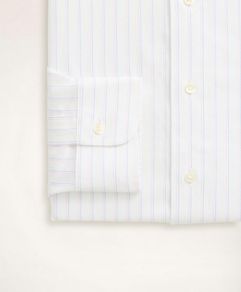 商品Brooks Brothers|Stretch Regent Regular-Fit Dress Shirt, Non-Iron Royal Oxford Ainsley Collar Pinstripe,价格¥948,第5张图片详细描述
