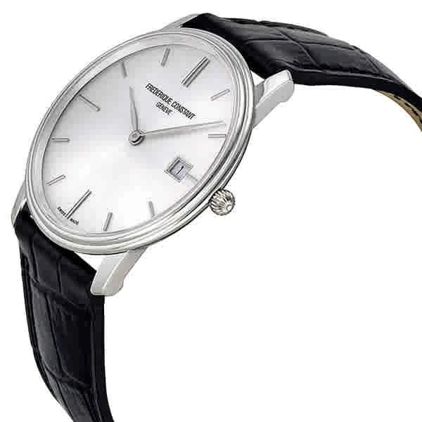 商品Frederique Constant|Slim Line Silver Dial Black Leather Men's Watch 220NS4S6,价格¥2119,第2张图片详细描述