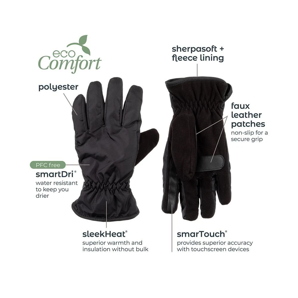 商品Isotoner Signature|Men's Insulated Water-Repellent Active Gloves,价格¥194,第3张图片详细描述