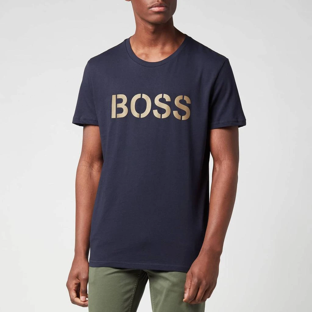 商品Hugo Boss| Hugo Boss 男士徽标logo海军蓝 T 恤,价格¥211,第1张图片