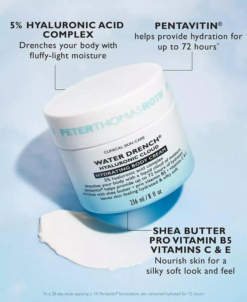 商品Peter Thomas Roth|Water Drench Hyaluronic Cloud Hydrating Body Cream, 8 oz,价格¥300,第5张图片详细描述