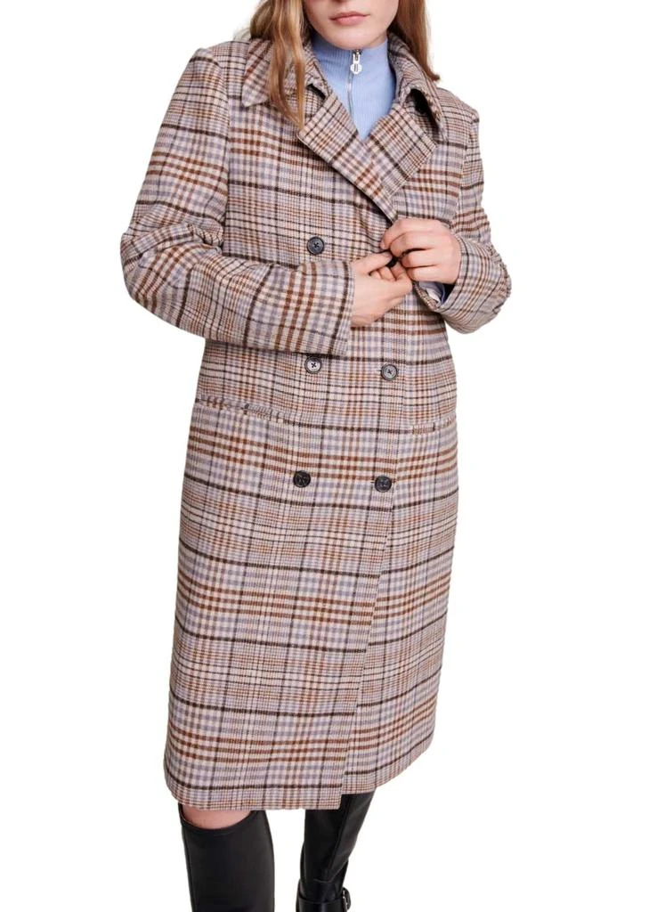 商品Maje|Long checked coat,价格¥2121,第2张图片详细描述