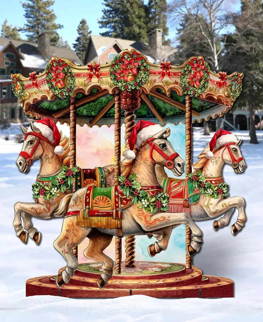 商品Designocracy|Christmas Carousel 32" Christmas Outdoor Yard Decor G. DeBrekht,价格¥3007,第1张图片