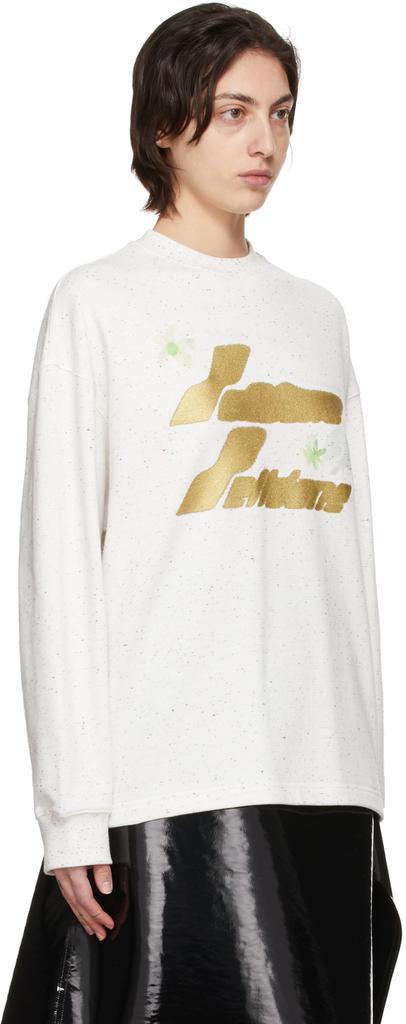 商品We11done|White Logo Print Long Sleeve T-Shirt,价格¥1288,第4张图片详细描述