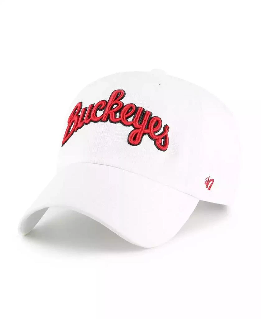 商品47 Brand|Men's White Ohio State Buckeyes Clean Up Adjustable Hat,价格¥223,第1张图片