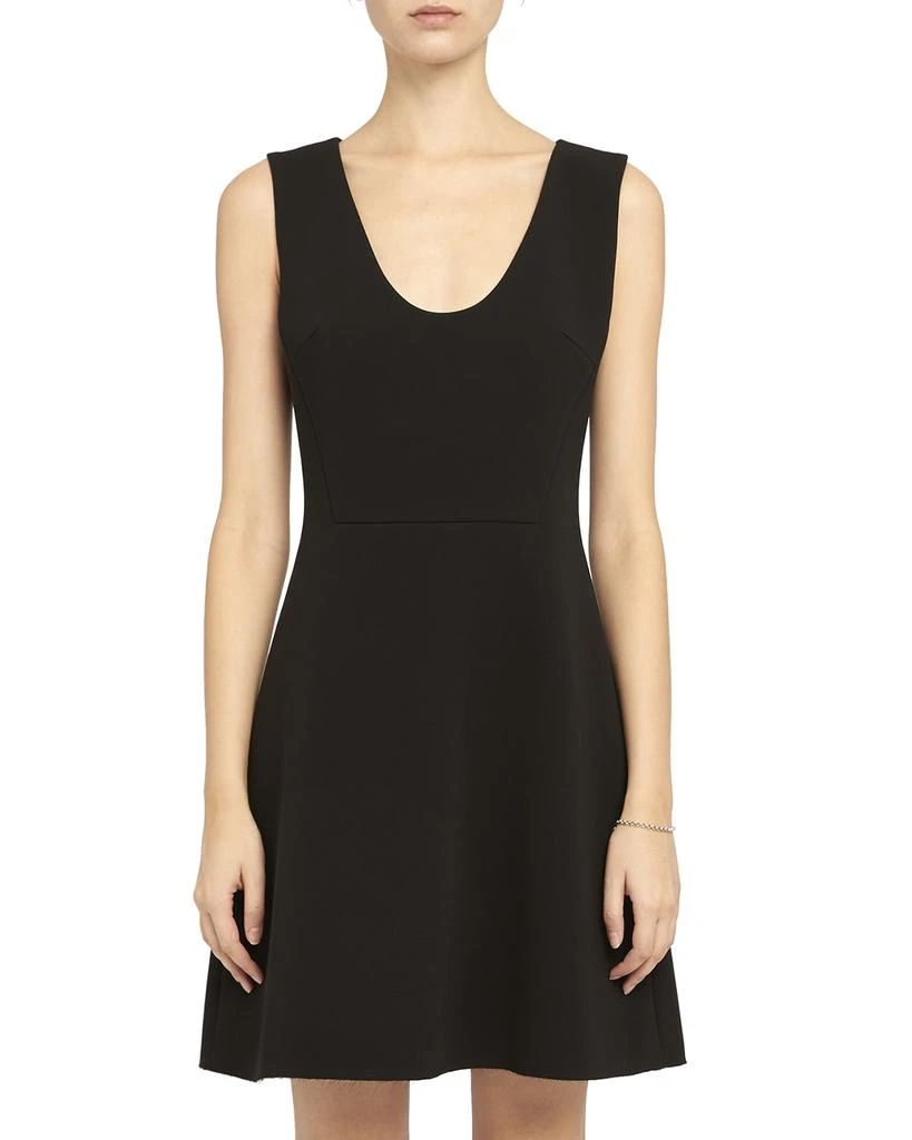 商品Theory|Double Crepe Scoop-Neck Flounce Dress,价格¥883,第2张图片详细描述