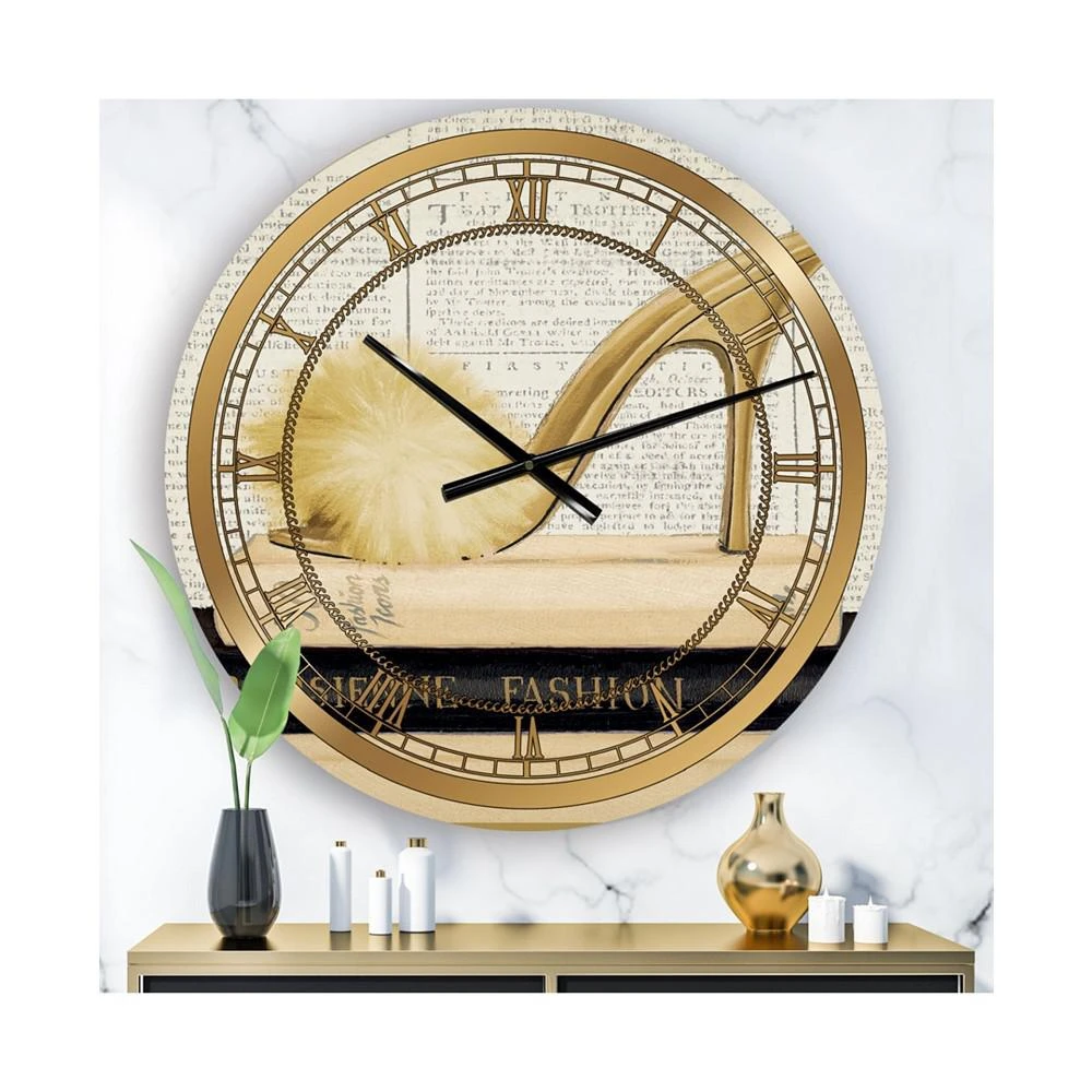 商品Designart|Posh and Luxe Oversized Metal Wall Clock,价格¥1944,第2张图片详细描述