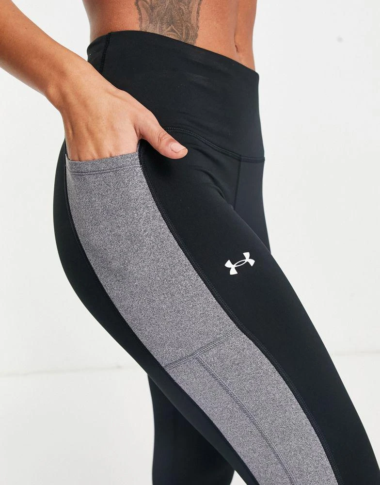 商品Under Armour|Under Armour Cozy block leggings in black and grey,价格¥252,第3张图片详细描述