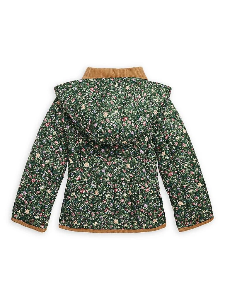 商品Ralph Lauren|Girl's Addison Floral Print Quilted Jacket,价格¥408,第3张图片详细描述