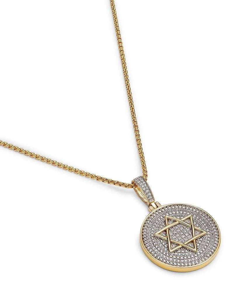 Men's Diamond Star of David Medallion Pendant Necklace in 14K Yellow Gold, 0.50 ct. t.w. 商品