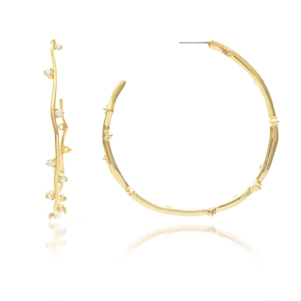商品Rivka Friedman|Scattered Cubic Zirconia Hoop Earrings,价格¥589,第1张图片