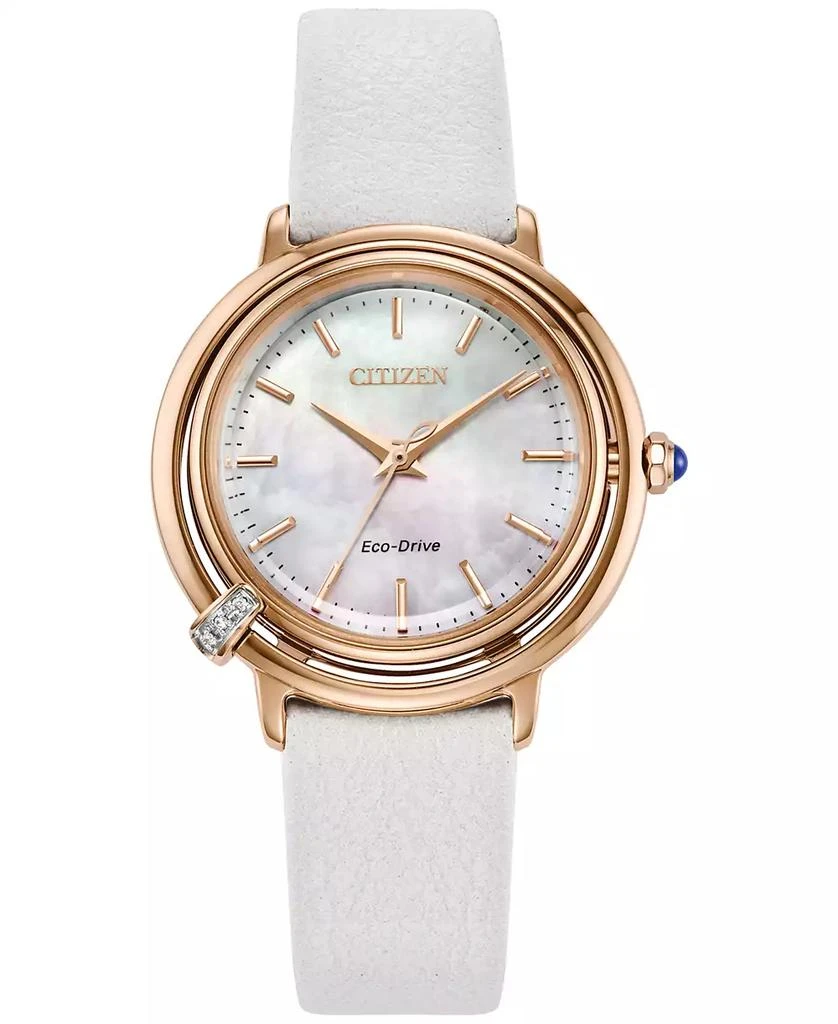 商品Citizen|Eco-Drive Women's L Arcly Diamond Accent Rose Gold-Tone Stainless Steel Bracelet Watch 31mm,价格¥3737,第4张图片详细描述