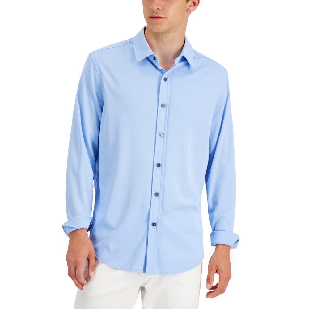 Men's Regular-Fit Supima Cotton Birdseye Shirt, Created for Macy's商品第1张图片规格展示