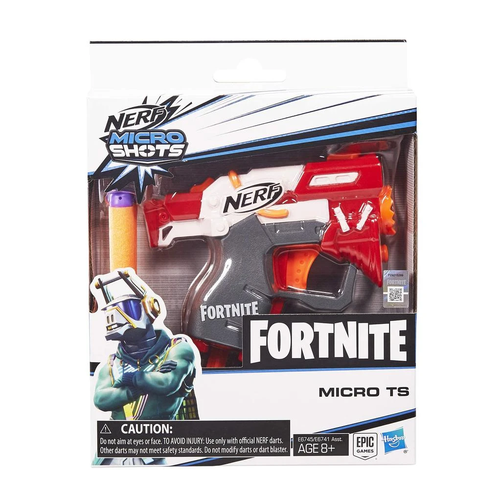 商品Nerf|NERF Fortnite Ts Microshots Dart-Firing Toy Blaster & 2 Official Elite Darts,价格¥83,第2张图片详细描述